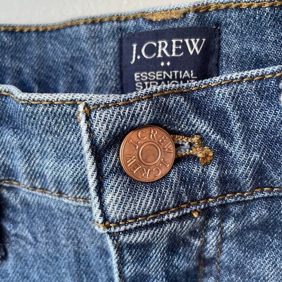 J Crew Jeans Size 28 Womens Blue Essential Straight Stretch Medium Wash Denim - Picture 7 of 11